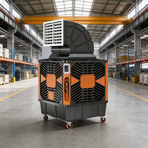 Refroidisseur d'air évaporatif industriel 3 vitesses 18000m³/h, ventilateur <span class=keywords><strong>mobile</strong></span> de refroidissement par <span class=keywords><strong>eau</strong></span> 80L pour usine, ferme, entrepôt, atelier - Product Image 1