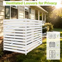 Prix de gros – Cache-climatiseur en aluminium à 2 panneaux, design moderne, protection de l'intimité extérieure, résistant à la chaleur