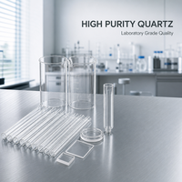 Plaque en verre de quartz de haute pureté pour laboratoire, résistante à la chaleur, en silice fondue transparente SiO2 pour soudage et découpe industriels