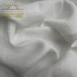 Diskon besar grosir kain Linen 100% murni untuk baju kemeja Linen kain Poplin tenun polos cetak kain Sofa Linen - Product Image 5