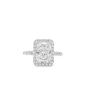Bague de fiançailles en or jaune classique pop, diamant de laboratoire certifié IGI, taille radiante, semi-montée, pour femme, fabriquée à la main - Product Image 4