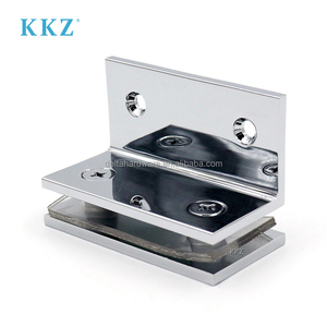 KKZ Chrome poli 70mm 90mm profil carré en <span class=keywords><strong>laiton</strong></span> massif robuste verre de douche à 90 degrés pince fixe <span class=keywords><strong>bride</strong></span> montage mural - Product Image 4