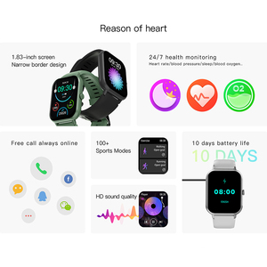 <span class=keywords><strong>Smartwatch</strong></span> Quadrato ZL54CJ per Donne, Chiamate BT, Monitoraggio Frequenza Cardiaca, Modalità Sport, Fitness Tracker Impermeabile, Orologio Intelligente per Uomini, TFT 1.83 Pollici, Carbonio - Product Image 2