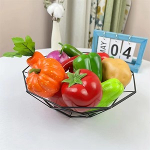 Fruits et légumes en mousse réalistes, <span class=keywords><strong>simulation</strong></span> réaliste de pomme, raisin, poire, pitaya, kiwi, fraise pour table, armoire, maison, fête - Product Image 1