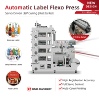 Presse d'impression flexographique automatique 5 couleurs avec système de séchage UV pour étiquettes autocollantes, films plastiques et BOPP