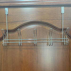 <strong>Chrome</strong> Iron Over <strong>Door</strong> <strong>Hooks</strong> Metal 5-10 Hangers Coat Hanging Rack Behind <strong>Door</strong> Over <strong>Door</strong> <strong>Hook</strong> for Hanging - Product Image 3