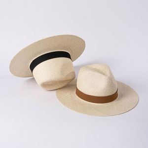 Chapeaux de plage grande taille tendance été, en paille naturelle Panama, protection solaire pour sports de plein air, voyages, pêche, protection UV - Product Image 2
