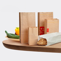 Sacs à Popcorn Personnalisés en Papier Kraft Brun avec Fond Carré, Poignée Flexiloop, Matériaux Recyclés, Bec Verseur, Respectueux de l'Environnement