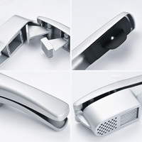 Handmatige aluminium 2-in-1 knoflookpers en groentehakselaar, makkelijk schoon te maken, multifunctioneel keukengereedschap