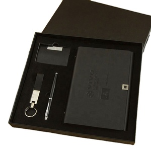 Custom Logo Executive Gift <b>Set</b>: Branded <b>Notebook</b>, USB Drive & Card Holder for Corporate Gifts - Product Image 2