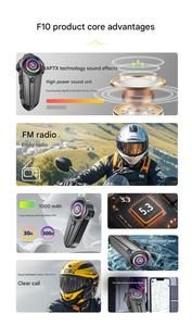 Casque de <span class=keywords><strong>moto</strong></span> F10 Casque sans fil avec radio FM et étanche - Product Image 4