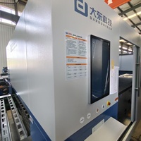 Ligne de production laser flexible DF3015 3000x1500mm 3000W, machine de découpe laser à fibre avec déroulage et nivellement automatiques, certifiée CE