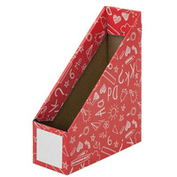 Organisateur de magazines de bureau en carton recyclé A4 A5 avec impression personnalisée, boîte de rangement, porte-fichiers