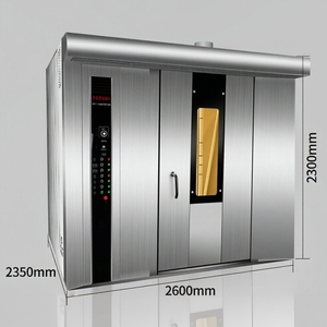 Four rotatif industriel et commercial à 64 plateaux, avec brûleurs à interrupteur électrique, pour cuisson <span class=keywords><strong>de</strong></span> pains, compatible diesel, 10, 12, 32, pour <span class=keywords><strong>boulangerie</strong></span> - Product Image 2