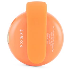 Ventilador de mano Db, batería recargable de 5V, miniventilador portátil de cinco velocidades para uso doméstico y en coche, color naranja - Product Image 1