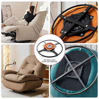 Base pivotante métallique CY-763 pour fauteuil inclinable de bureau, mécanisme de rotation pour chaise de bureau et siège de canapé