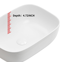Évier de comptoir dans la salle de bain Articles sanitaires en céramique 18in * 13in Art Basin pour salle de bain
