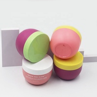 Pot cosmétique coloré 250 ml (8 oz) en polypropylène (PP) monomatière doux au toucher, écologique, pour gommage corporel, beurre capillaire, lotion, soin de la peau, crème visage