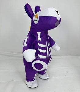 Mascotte gonflable âne squelette violet de haute qualité pour Halloween et Carnaval, costume de mascotte Baldi poppy pour adulte, sorcière mystérieuse - Product Image 3