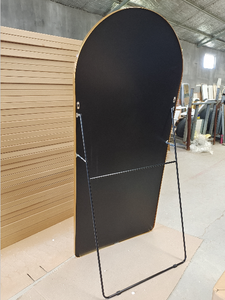 Miroir de Sol Moderne <span class=keywords><strong>en</strong></span> <span class=keywords><strong>Plein</strong></span> Pied avec Cadre <span class=keywords><strong>en</strong></span> Alliage d'Aluminium, Grand Format, Forme <span class=keywords><strong>Arche</strong></span>, à Poser ou à Suspendre, Décoration Simple pour Chambre à Coucher à Domicile - Product Image 6