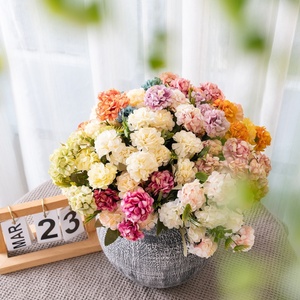 Bouquet de petites fleurs artificielles de chrysanthème pour décoration intérieure, mariage, plantes murales, fleurs artificielles injectées - Product Image 1