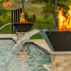 2026 Top-Selling Customizable Corten Steel Gas Fire <b>Water</b> <b>Pit</b>-Black Eco-Friendly Freestanding Outdoor Swimming Pool Fire Bowl - Product Image 4
