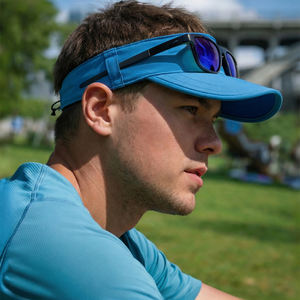 Casquette de soleil universelle pliable pour l'été, la course et le sport, avec ouverture pour lunettes, réglable, personnalisable, avec logo réfléchissant pour femme - Product Image 4