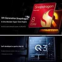 Nouveau téléphone 2026 VIVO IQOO 15 Ultra Snapdragon 8 Gen 5 Octa Core Gaming Chip Q3 2K 144Hz LTE Batterie 7400mAh 100W Système anglais