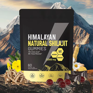 En stock, livraison gratuite, TK Amazon Private Label, 60 capsules de gommes à mâ<span class=keywords><strong>cher</strong></span> au shilajit, bonbons mous, SHILAJIT, amélioration de la densité osseuse - Product Image 1