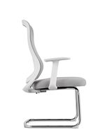 Chaise de bureau ergonomique moderne JOHOOFURNITURE en maille, dossier haut, blanche, OEM ODM, confortable, durable, respirante pour le bureau à domicile