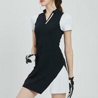 Top vente personnalisé imprimé Sexy polo t-shirt robe séchage rapide évacuation de l'humidité plissée Golf Mini robe