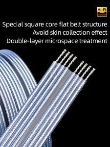 Erumpent <span class=keywords><strong>สาย</strong></span>แบน Hi-End, <span class=keywords><strong>สาย</strong></span><span class=keywords><strong>ลำโพง</strong></span>ชุบเงิน OCC เครื่องขยายเสียงเครื่องผสม<span class=keywords><strong>ลำโพง</strong></span>ชุบทองขั้วต่อกล้วย/Y - Product Image 4