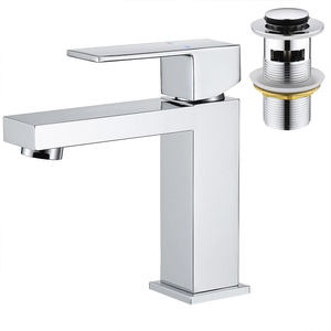 ก๊อกน้ำอ่างล้างหน้าแบบก้านเดียว นิเกิลขัดเงา คุณภาพสูง ไหลแรง - Product Image 1
