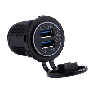 WELFNOBL-<span class=keywords><strong>Prise</strong></span> de chargeur USB double étanche QC 3.0 interrupteur tactile marche-arrêt 12V LED <span class=keywords><strong>prise</strong></span> de chargeur de <span class=keywords><strong>voiture</strong></span> pour bateau Rv Car Motor-Home - Product Image 5
