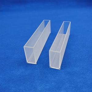 Celda de vidrio óptico para <span class=keywords><strong>piscina</strong></span> de muestras fluorescentes, cubeta de cuarzo con espectrofotómetro de 325 40x20x137,4mm - Product Image 2