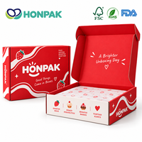 Boîte d'expédition pliante en carton ondulé personnalisée HONPAK avec logo imprimé, emballage pour e-commerce, boîte cadeau pour abonnement