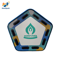 Plataforma Flotante Inflable Pentagonal Novaspark al por Mayor, con Material de PVC, Diseño Impermeable, para Gimnasios y Resorts, Ejercicios de Yoga Acuático