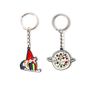 2024 nouvelle conception porte-clés personnalisés en acier inoxydable plaqué or Logo étiquettes suspendues en métal métal - Product Image 6