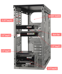 En vrac atx pc avec ventilo d'alim plexiglas horizontal refroidi cpu armoire Boîtier D'ordinateur châssis pc - Product Image 3