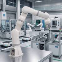 A2CA-605 Brazo Robótico Colaborativo de 6 Ejes, Carga Útil de 5 kg, Alcance de 653 mm, Precisión de ±0.05 mm, IP54, Enseñanza por Arrastre y Suelta para Automatización Industrial