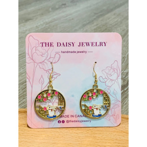 Orecchini a Forma di Coniglio Floreale - Product Image 1