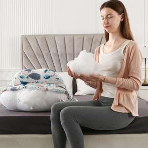 Almohadas de Lactancia de Gran Tamaño para Mamá y Bebé, con Correa Ajustable para la Cintura, Almohada de Apoyo para Bebé - Product Image 5