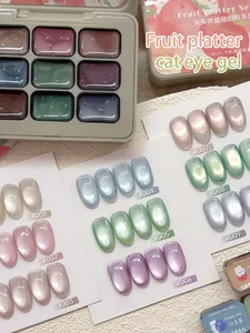 เจลทาเล็บแม่เหล็กสะท้อนแสง 9 สี แบบ Cat Eye สำหรับทำเล็บ UV LED  สำหรับร้านทำเล็บ  อุปกรณ์ตกแต่งเล็บผู้หญิง แฟชั่นโฮโลแกรม ทำเล็บมือ - Product Image 1