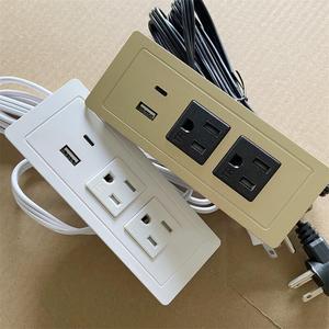 American ETL / UL Embedded Furniture Power Socket USB Type-C PD Intelligent Identification Fast Charging Power Socket