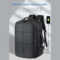Sac à dos pour ordinateur portable de 17 pouces extensible à 180 degrés avec chargement USB, compartiment à chaussures imperméable et léger, idéal pour les voyages d'affaires