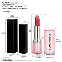 Rouge à lèvres mat personnalisé avec logo, 12 teintes, imperméable, longue tenue, haute couvrance, haute pigmentation, végan, sans cruauté, lisse, maquillage pour les lèvres