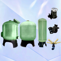 FRP Filter karbon aktif tangki air, Filter karbon keras penyaring air untuk pertukaran Ion Resin industri penyaring air limbah