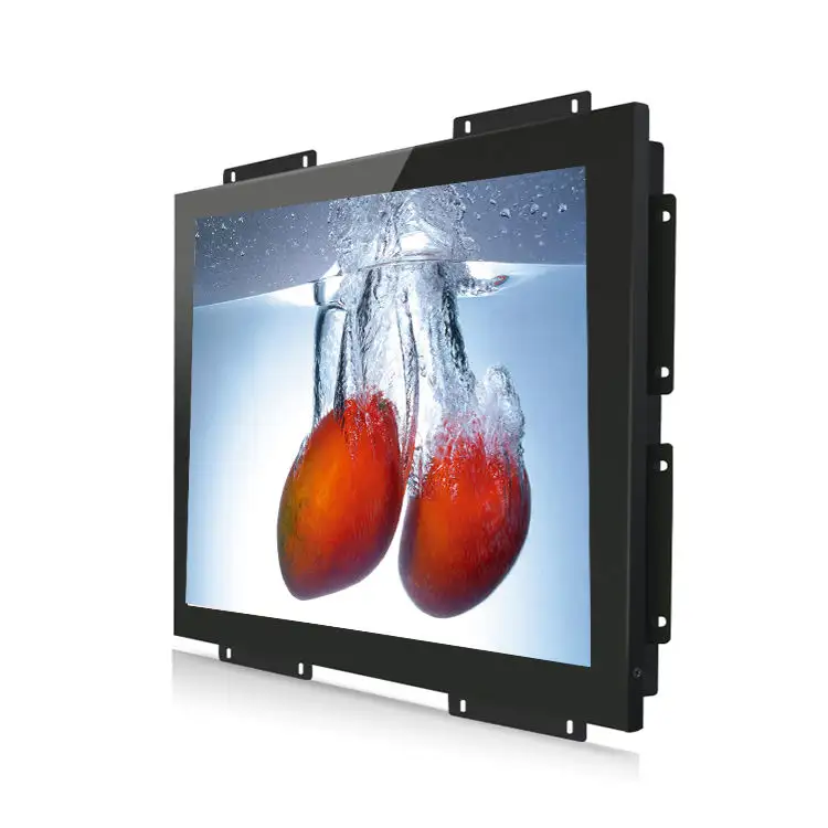 Preço de fábrica dos monitores capacitivos da tela de toque incorporados VGA DVI da indústria de monitores de 12 polegadas