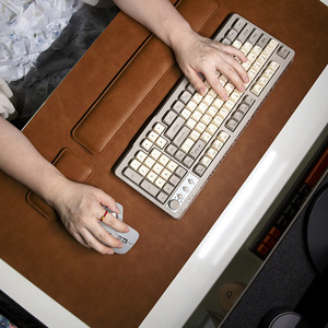 PU Leather <strong>Gaming</strong> <strong>Desk</strong> <strong>Mat</strong> with Scratch Proof Waterproof Wrist Guard Three-Piece Memory Foam Hand Rest Set for Office Home Use - Product Image 2