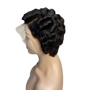 Perruque en dentelle frontale en <span class=keywords><strong>cheveux</strong></span> humains vierges vietnamiens avec dentelle HD transparente sans colle, nœuds décolorés pour femmes noires - Product Image 2